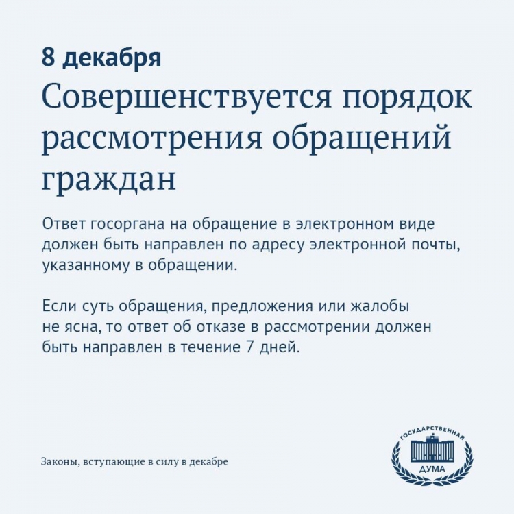 Законы вступающие в силу в декабре. Законы вступающие в силу с декабря.